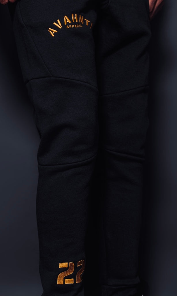 国内発・送料関税込み☆LIVE FIT☆Stacked Joggers - Black/Gold 国内発・送料関税込み☆LIVE FIT☆Stacked Joggers - Black/Gold
