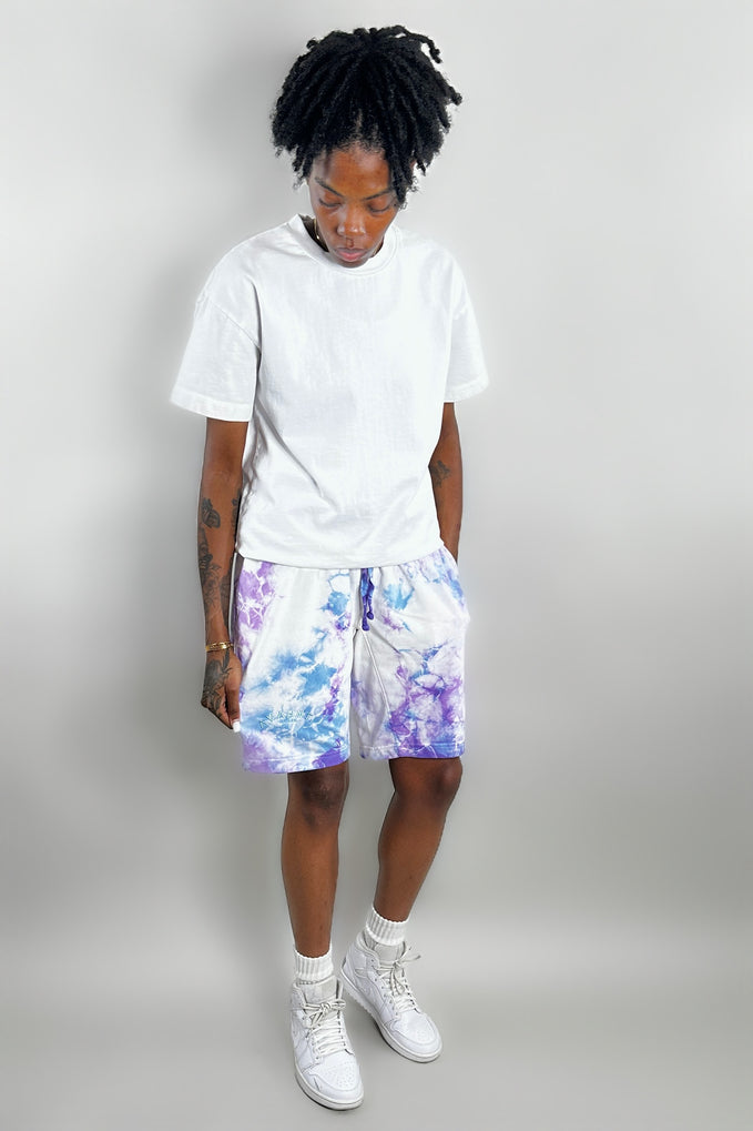Signature Tie Dye Shorts | Blue/Purple