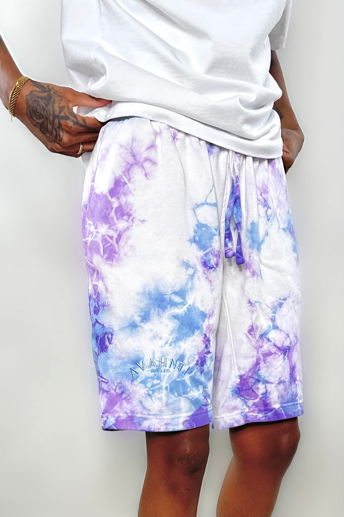 Signature Tie Dye Shorts | Blue/Purple