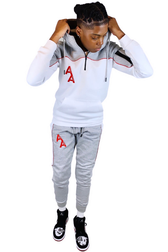 The Re-Up | Grey/White | Signature Jogger Set (TM)