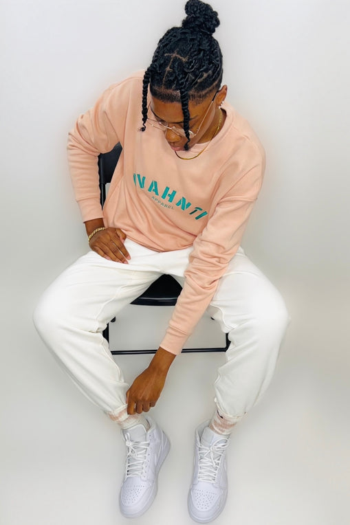 Signature Sweatshirt | Peach/Ocean Green (UNISEX)