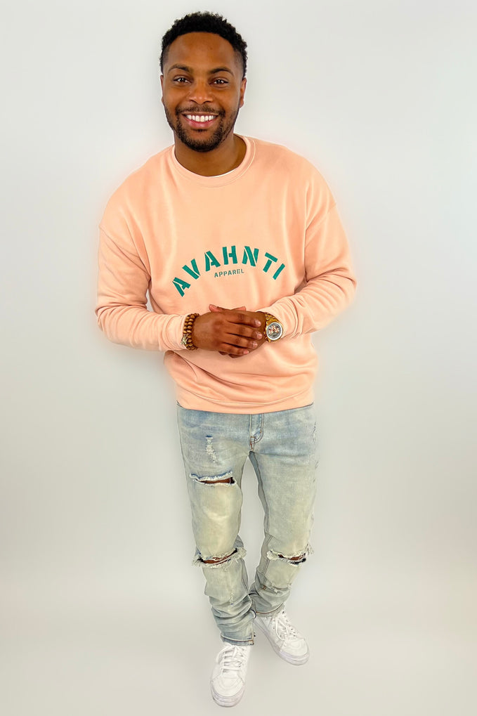 Signature Sweatshirt | Peach/Ocean Green (UNISEX)