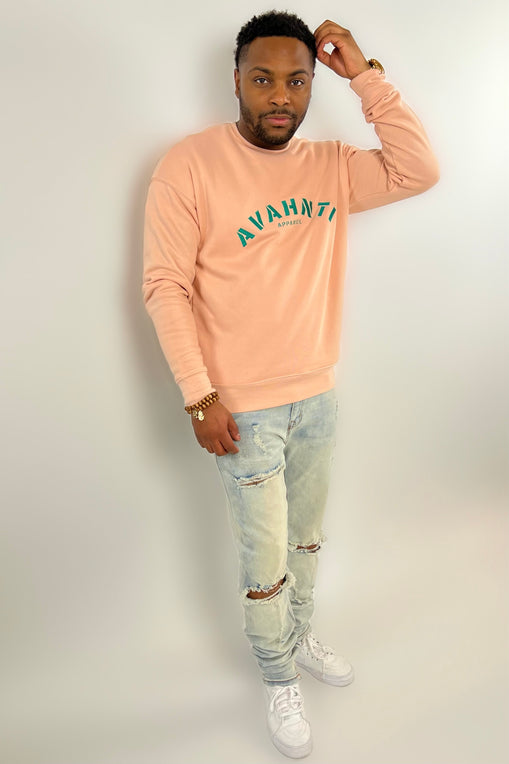 Signature Sweatshirt | Peach/Ocean Green (UNISEX)