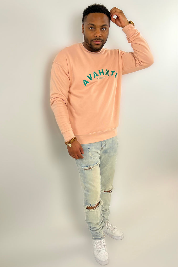 Signature Sweatshirt | Peach/Ocean Green (UNISEX)