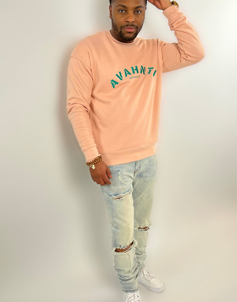 Signature Sweatshirt | Peach/Ocean Green (UNISEX)