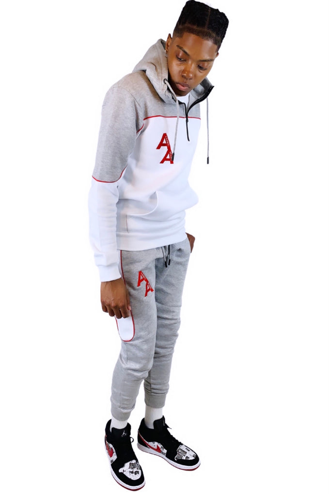 The Re-Up | Grey/White | Signature Jogger Set (TM)